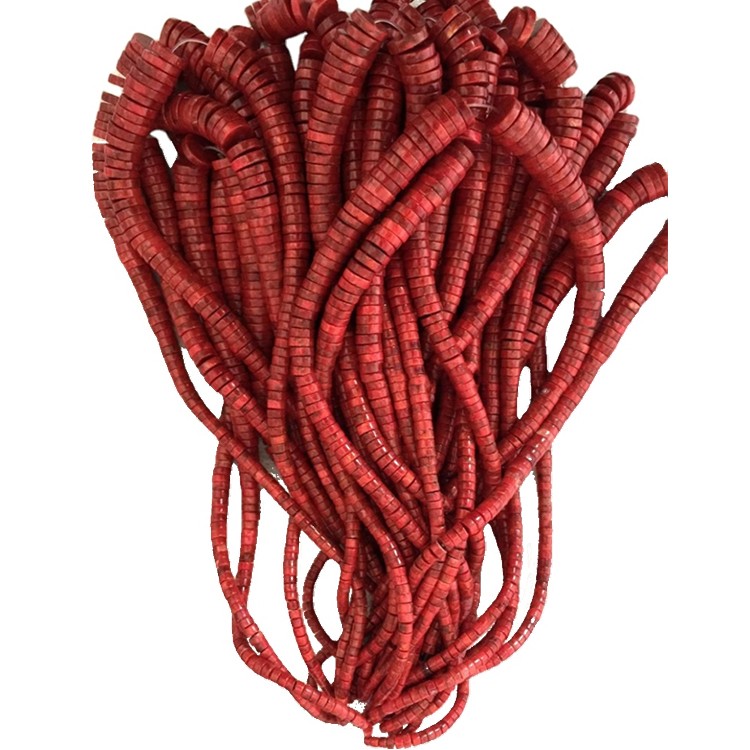 Apple Coral Heishi perlur massa magni gera heildsölu 38