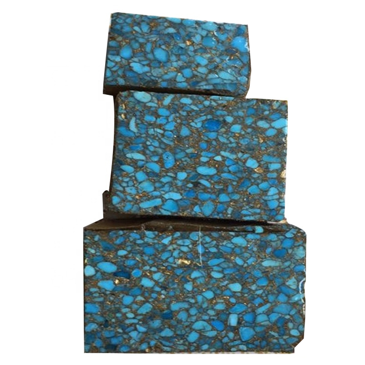 Materiale grezzo turchese compresso blu Gemme grezze di turchese blu naturale certificato 37