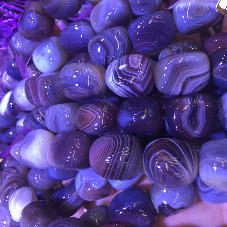 Vruće prodaje prirodne ljubičaste zebre stripe agate perle drago kamenje 40