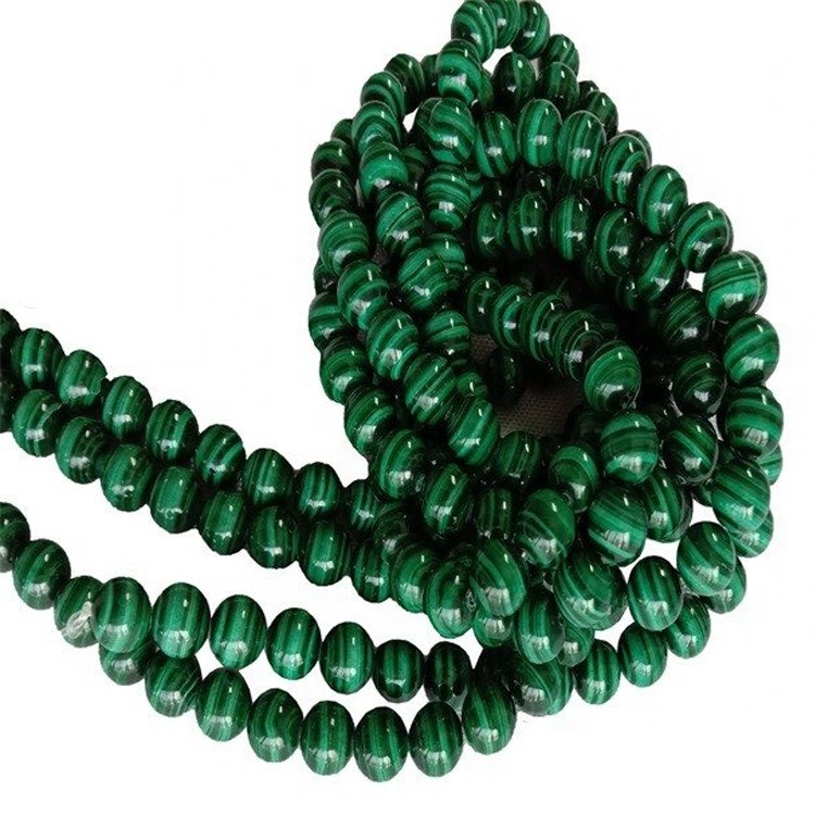 String Green Malachite 8mm Ronda Beads de pedres precioses 1strand fer a l'engròs 17