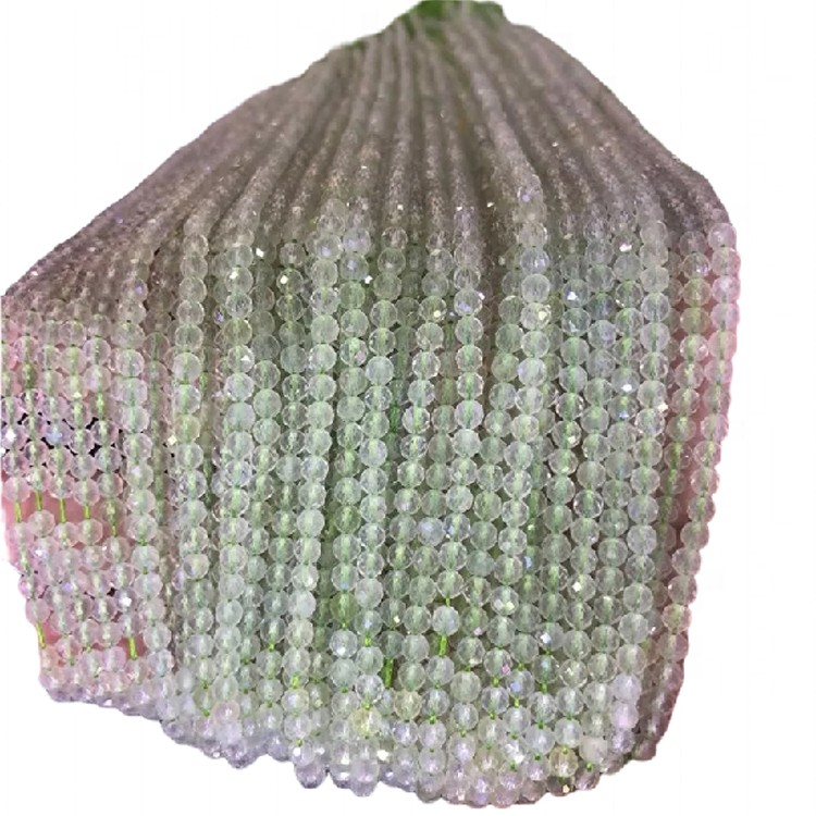 Поклопени flourite монистра природни висококвалитетни флуоритни кружни монистра 37