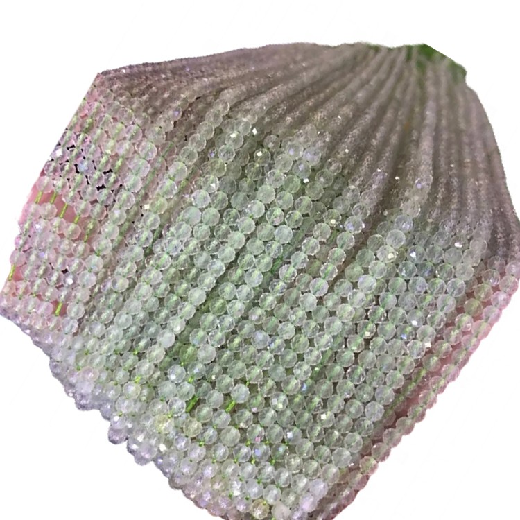 Поклопени flourite монистра природни висококвалитетни флуоритни кружни монистра 41