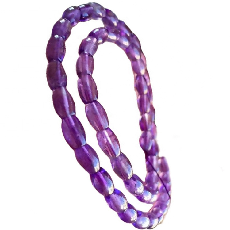 Gemstone ametista di colore viola profondo 16 pollici per una corda 13