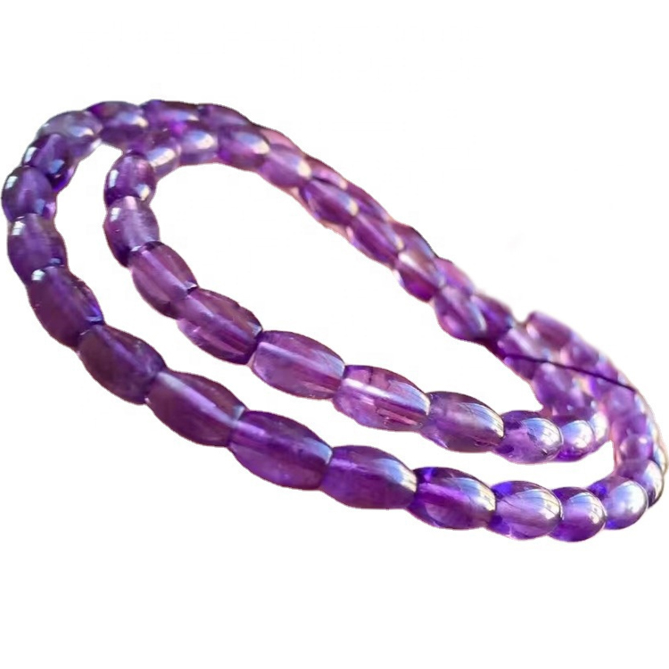 Gemstone ametista di colore viola profondo 16 pollici per una corda 17