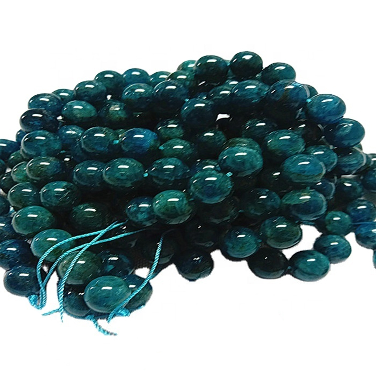 Natyrore apatite 3a formë rrumbullakët rruaza të butë dhe blu të lirshme të gurëve 13