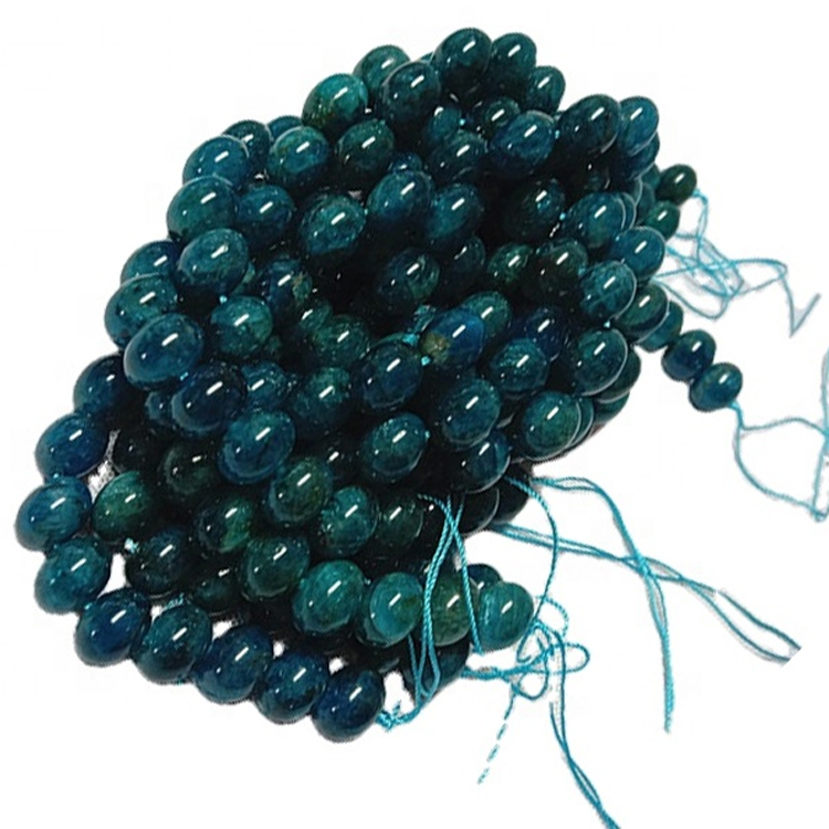 Natyrore apatite 3a formë rrumbullakët rruaza të butë dhe blu të lirshme të gurëve 17