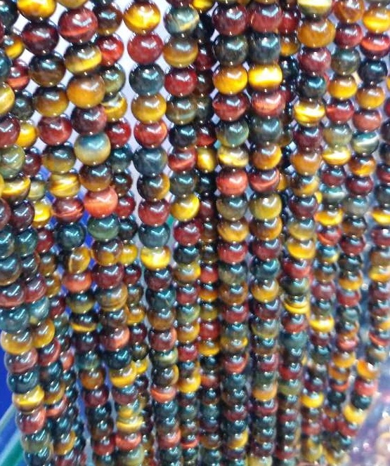 Χονδρικό Amazon Νέο προϊόν μίγμα πολύχρωμο Tiger Eye Φυσική πέτρα χαλαρή χάντρες πολύτιμων λίθων 40