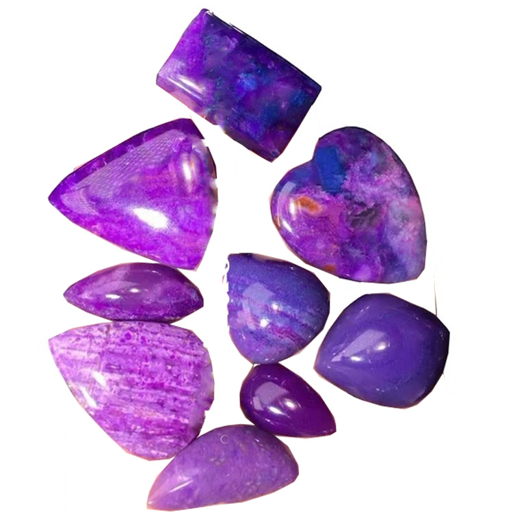 Me shumicë sugilite të vogla guri feta guri cabochons për të bërë bizhuteri 20