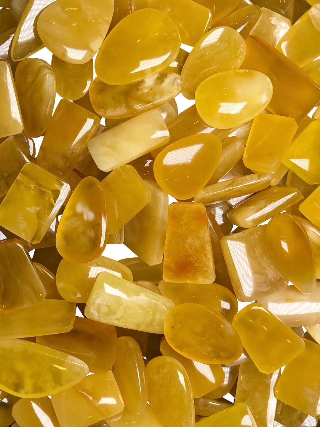 Prirodni žuti prsten Amber Cabochons prstenovi za žene najbolji prijatelj 23