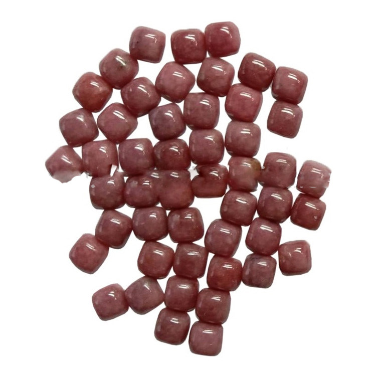 Frumos rhodonite natural rotund / pătrat Cabochon piatră prețioasă 9
