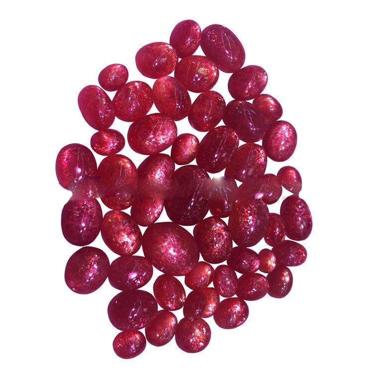 Rød solstein blanding Cabochon engros for smykker 21