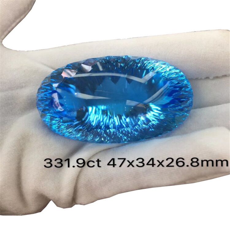 Shinny природно Blue TopAz Cabochon за правење накит 23
