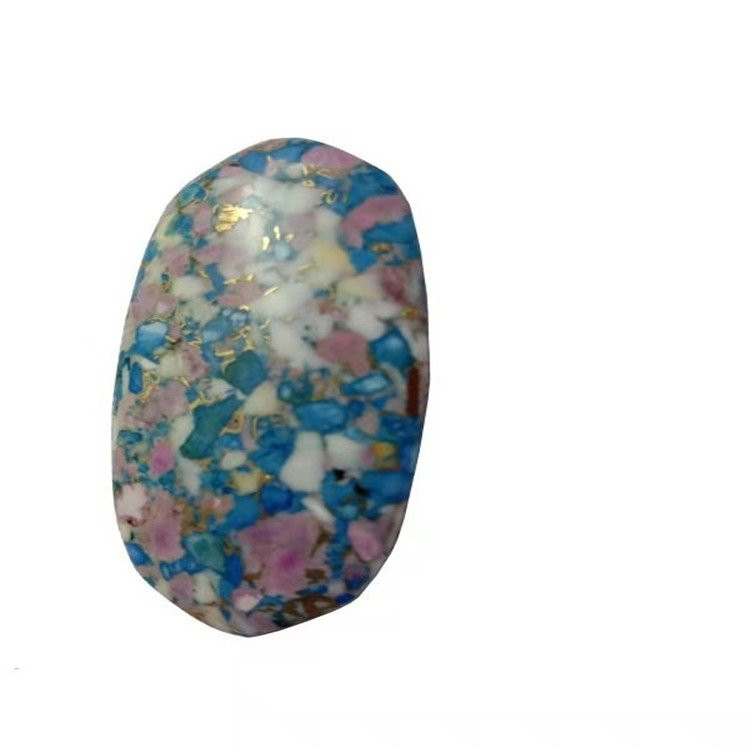 Turkis og rosa opal og shell komprimert cabochon for å gjøre anheng dangler smykker 21