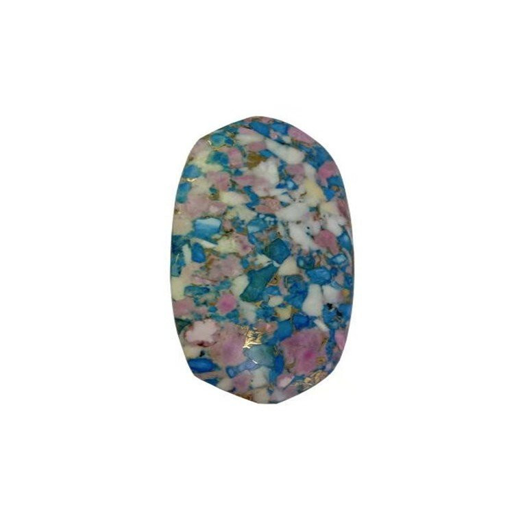 Turkis og rosa opal og shell komprimert cabochon for å gjøre anheng dangler smykker 23