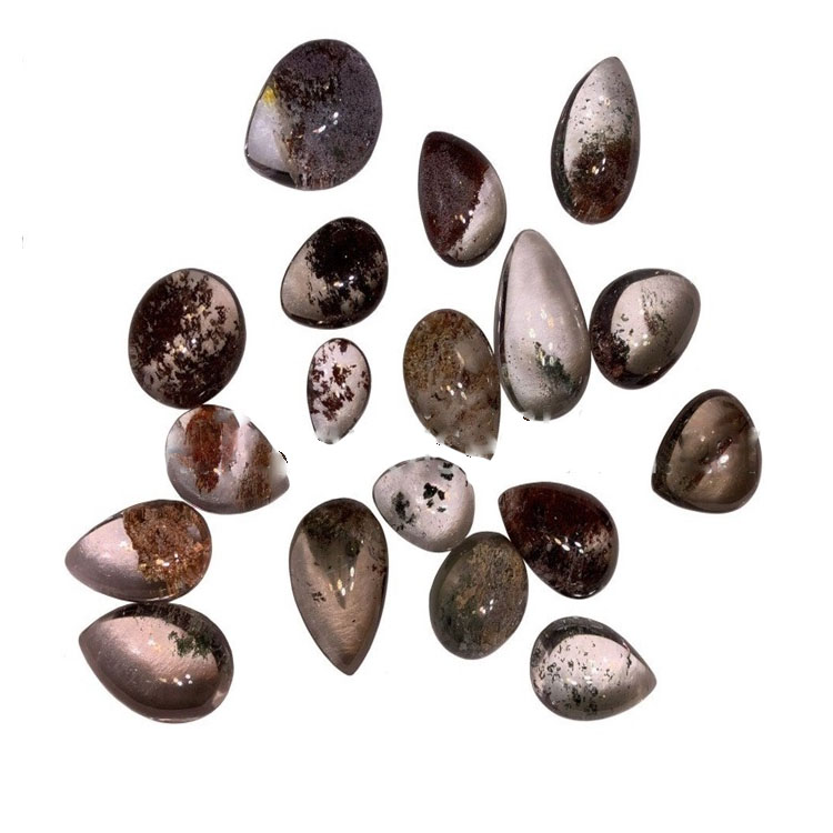 Gemstone del cabochon del quarzo di Phantom Phantom Transparent Rare Trasparente 18