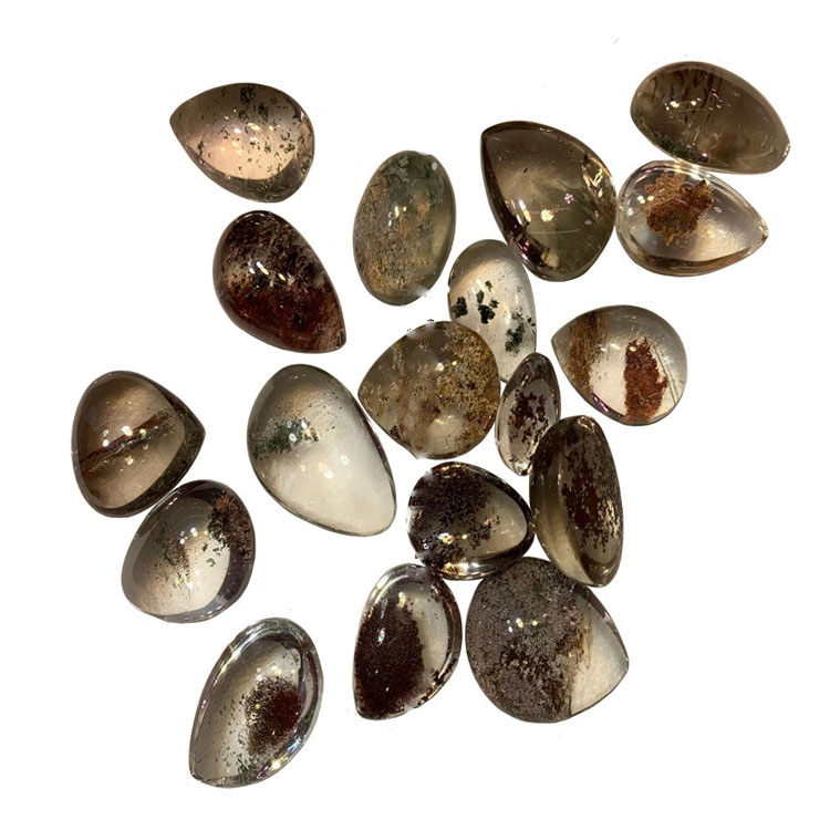 Gemstone del cabochon del quarzo di Phantom Phantom Transparent Rare Trasparente 20