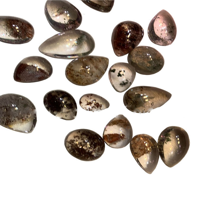 Gemstone del cabochon del quarzo di Phantom Phantom Transparent Rare Trasparente 22