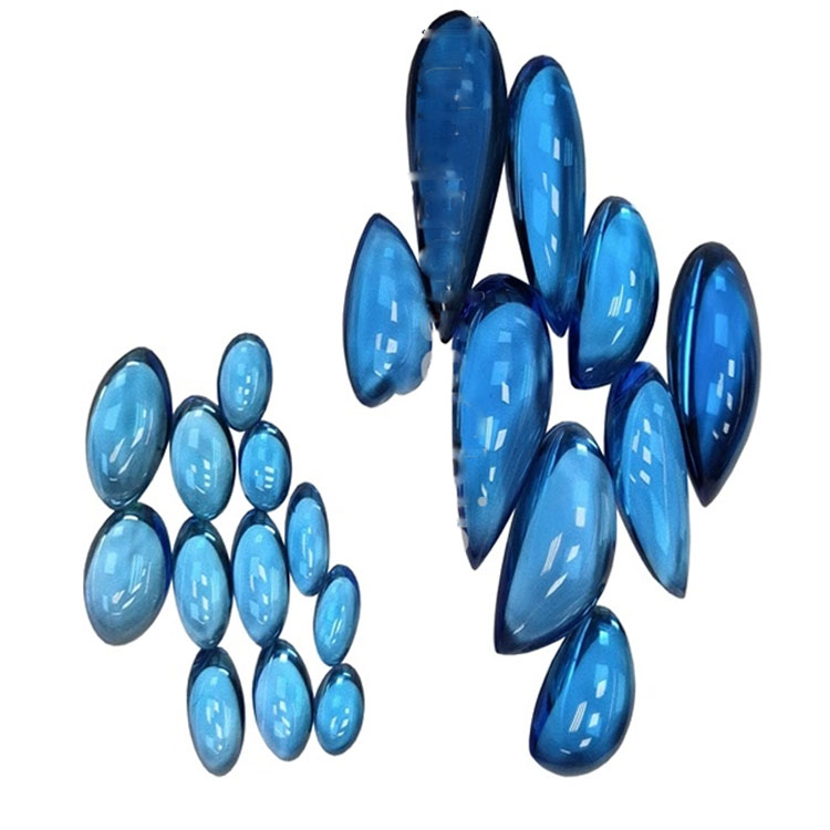 Vakker Swiss Blue Topaz Oval / Pear Shape Cabochon Gemstone 20