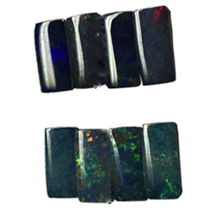 Таємничий природний австралійський опал цегляний кабохонний дорогоцінний камінь / квадратний камінь 23