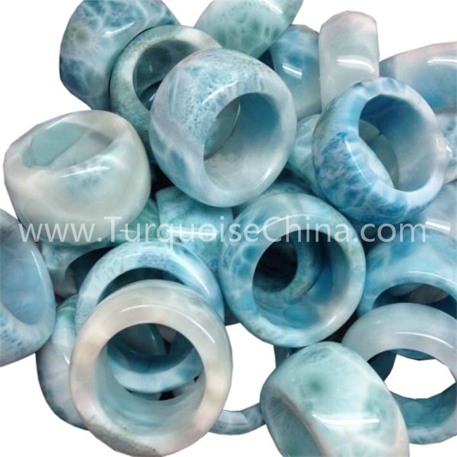 Естествен ларимар пръстен бижута / направи за поръчка 15