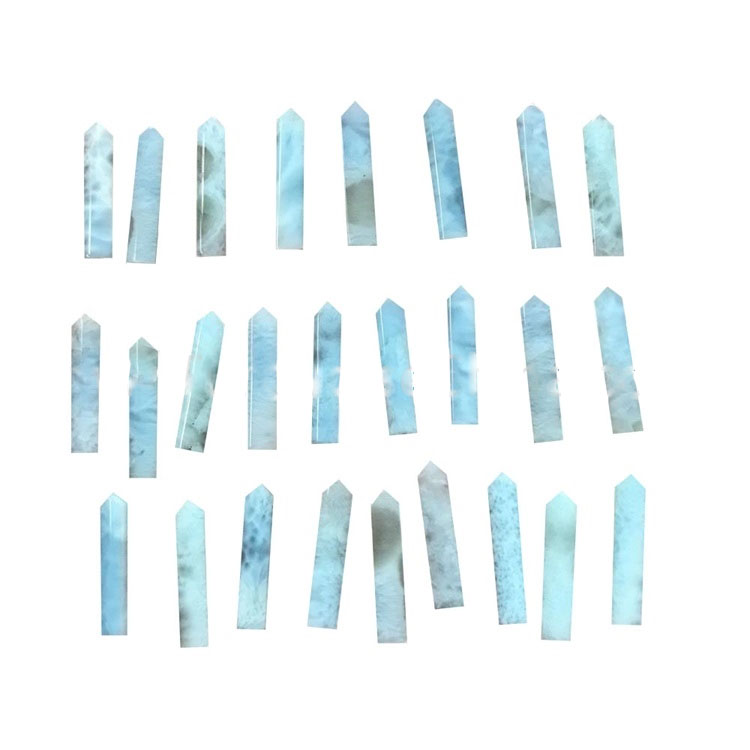 Larimar natural de la columna quadrada de la columna quadrada de la columna de la columna i la pedra preciosa suau 17