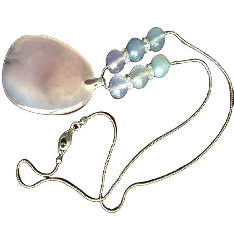 Ahat ogrlica za žene prirodne Agate nakit Ball Privjesak Gift for Her 22