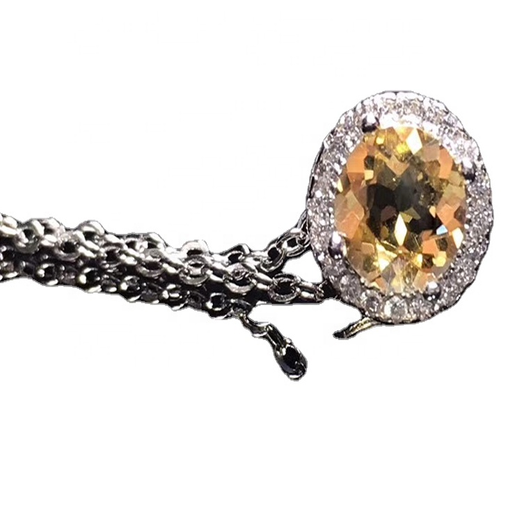 Deluxe 45ctw kruška kruška torbalin 925 sterling srebrni ručni privjesak 20