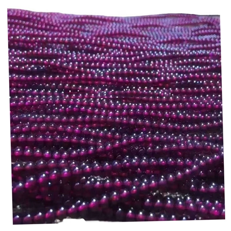 Round Garnet perlur fyrir skartgripi 20