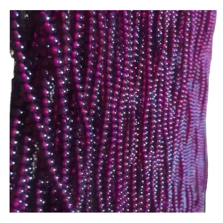 Round Garnet perlur fyrir skartgripi 22