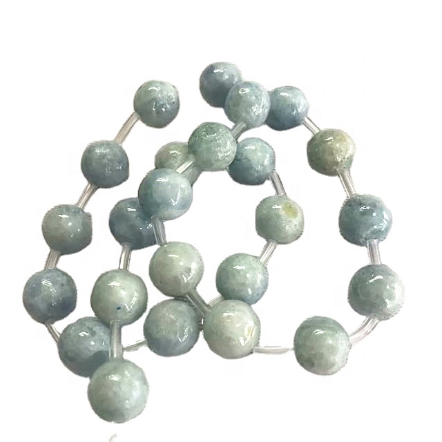 Naturlig Celestite Round Shape Perler Lysblå Gemstone Strings 11