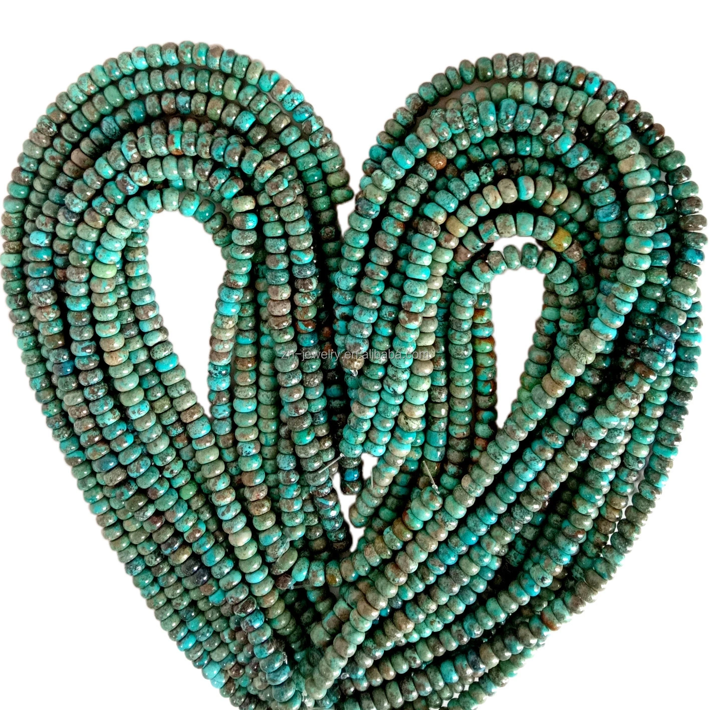 Natural turquoise Smooth Rondelle 8mm 9mm Shape Turquoise Gemstone Beads Large Beads 1