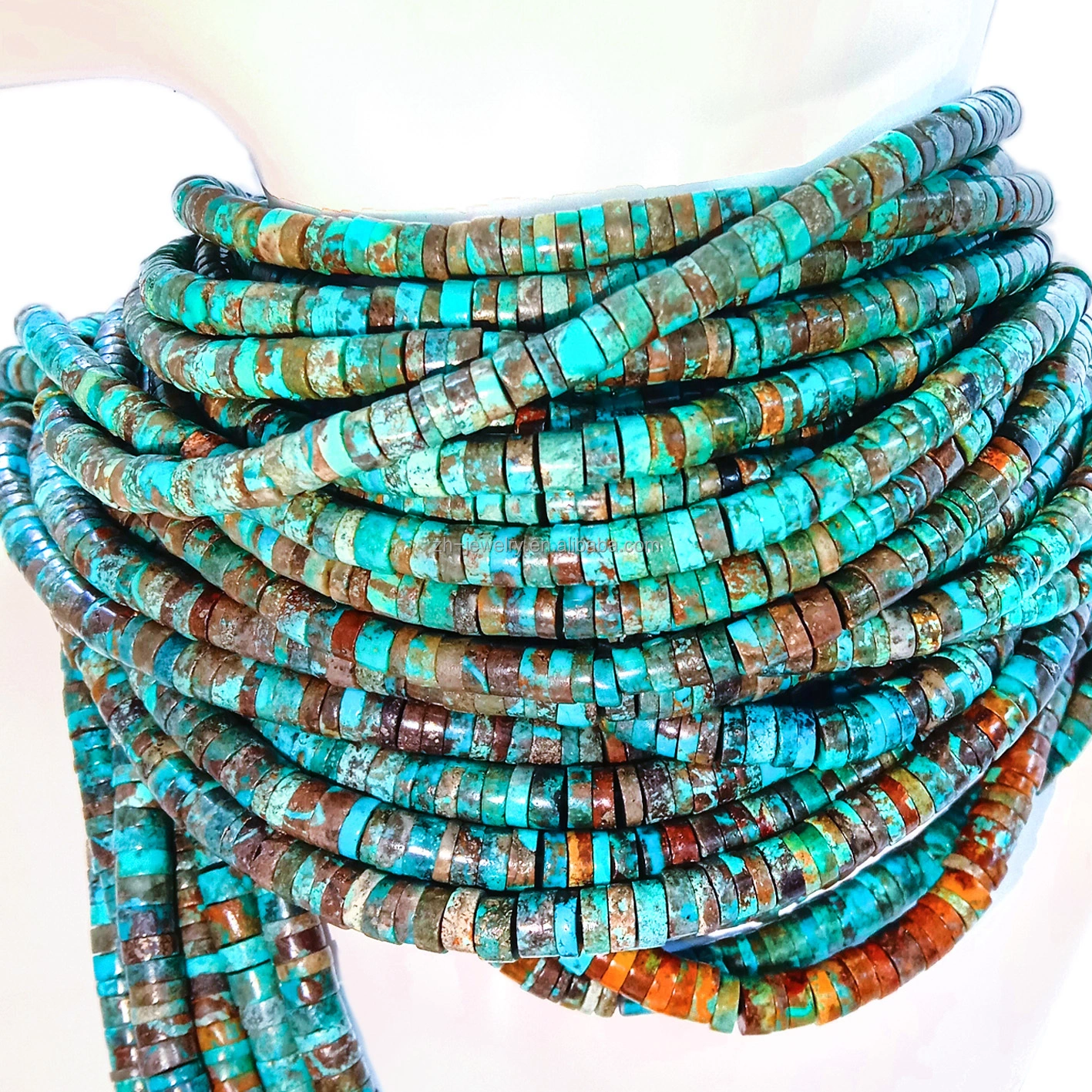Natural Genuine Turquoise Tube Cylinder Rondelle Ubungakanani 6mm Gemstone Beads for ubucwebe 1
