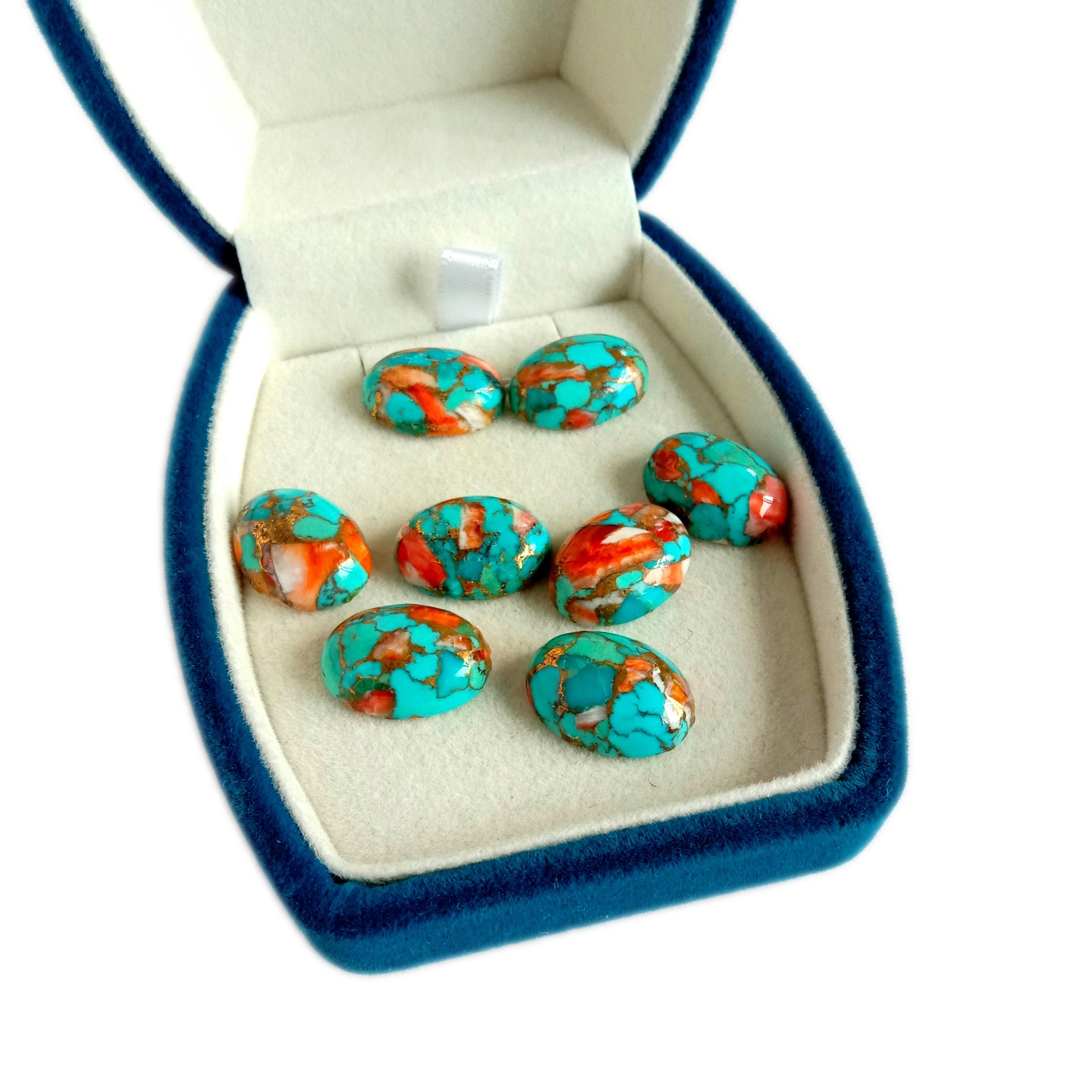 ಅಮೇರಿಕನ್ ಸಂಕುಚಿತ ವೈಡೂರ್ಯ ಕ್ಯಾಬೊಕಾನ್ ರತ್ನದ ಕಲ್ಲು ಸಡಿಲವಾದ ಕ್ಯಾಬೊಕಾನ್ ನೀಲಿ ವೈಡೂರ್ಯ 12