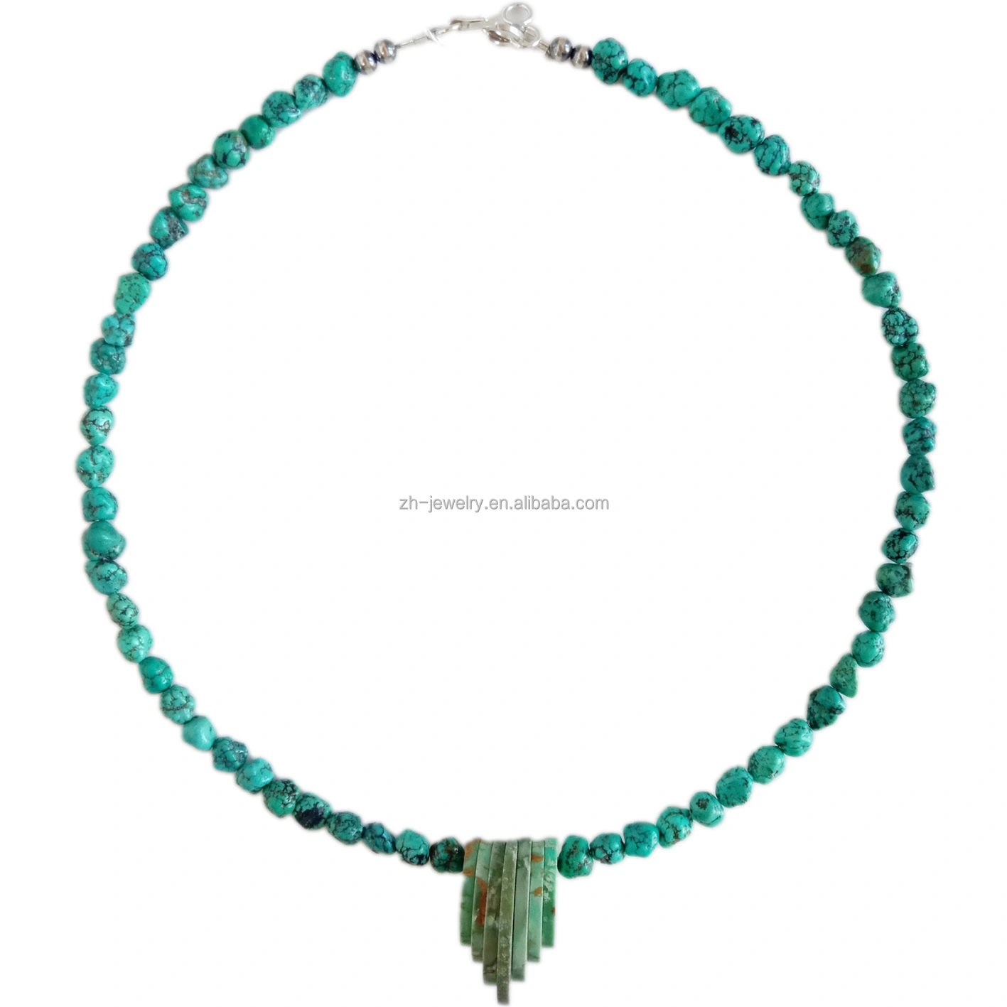 6mm ihe olu olu turquoise na-adịghị mma Onyinye Maka nwunye kristal beaded olu December Birthstone Chip Choker 1