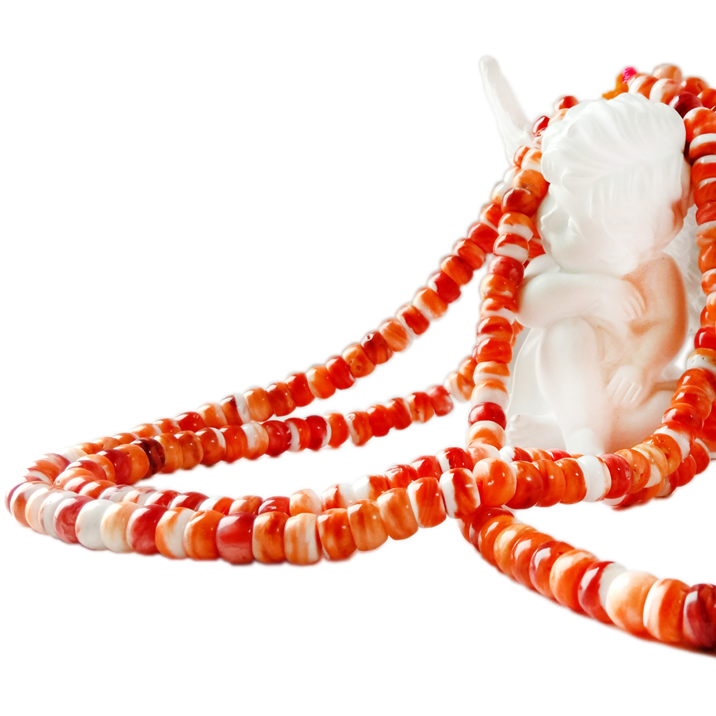 8mm Coirnín blaosc oisrí spíonacha nádúrtha Babhta Coirníní dath dearg oráiste ardchaighdeáin Chun Seodra a Dhéanamh 9