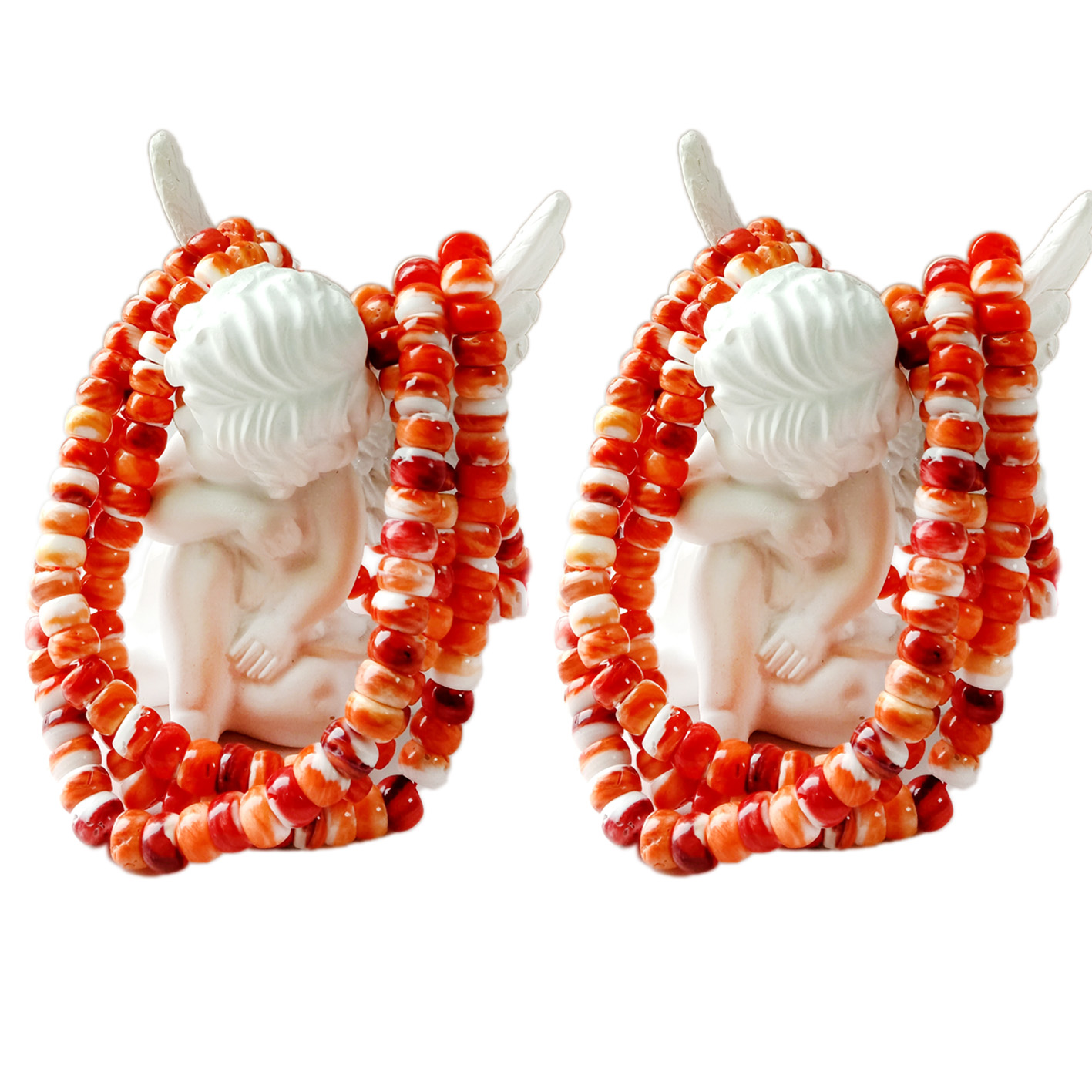 8mm Coirnín blaosc oisrí spíonacha nádúrtha Babhta Coirníní dath dearg oráiste ardchaighdeáin Chun Seodra a Dhéanamh 11