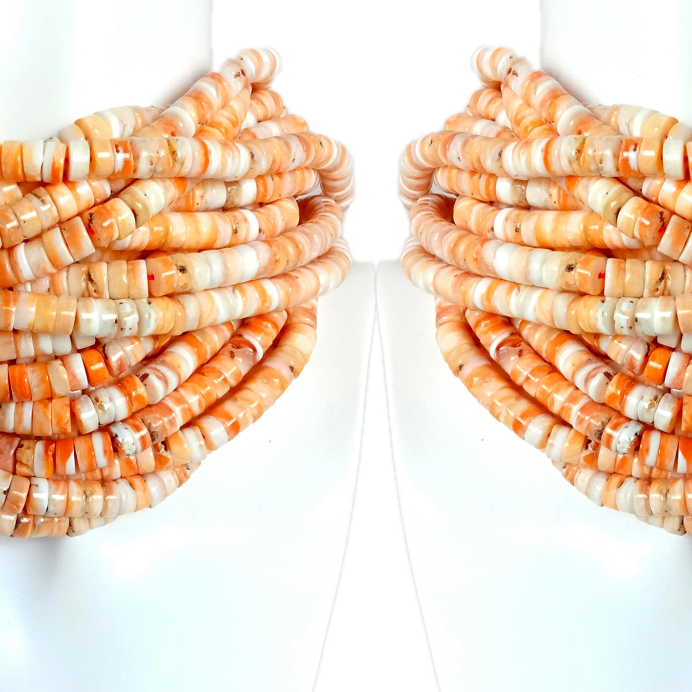 6mm स्पाइनी ओइस्टर शेल मोती रोन्डेल हेशी मोती ज्वेलरी DIY 16 इन्च प्रति स्ट्र्यान्डको लागि हल्का सुन्तला काँटेदार ओइस्टर 13