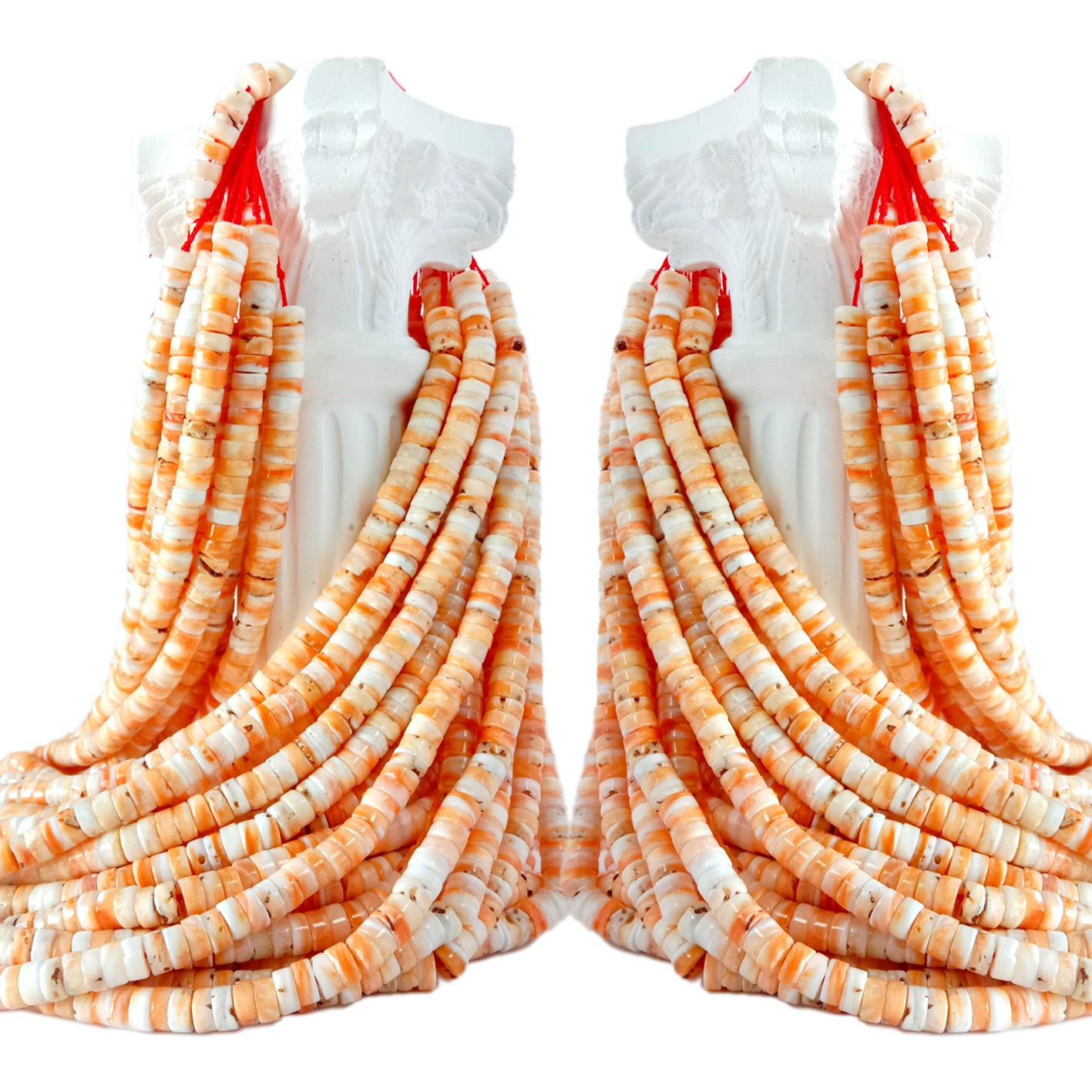 6mm स्पाइनी ओइस्टर शेल मोती रोन्डेल हेशी मोती ज्वेलरी DIY 16 इन्च प्रति स्ट्र्यान्डको लागि हल्का सुन्तला काँटेदार ओइस्टर 11