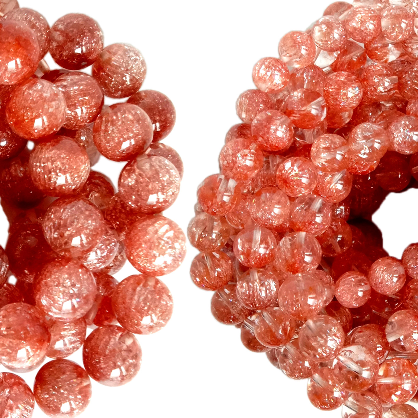 8 ~ 12mm ពណ៌ផ្កាឈូកមាសធម្មជាតិ ខ្សែដៃគ្រីស្តាល់ថាមពលថ្ម អំណោយសម្រាប់បុរស និងស្ត្រី អំណោយគ្រឿងអលង្ការម៉ូតអង្កាំជុំសម្រាប់នាង 15