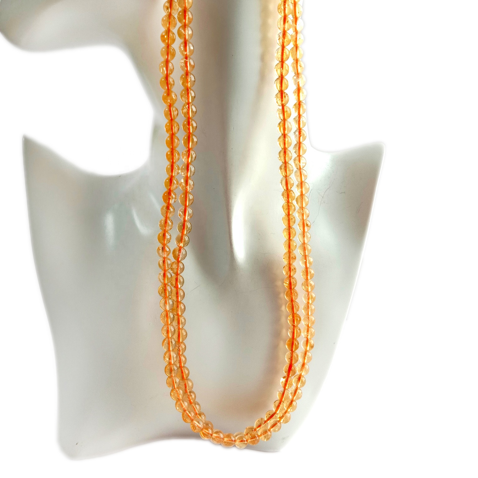 6mm ನ್ಯಾಚುರಲ್ 3A ಸಿಟ್ರಿನ್ ಪಾಲಿಶ್ ಮಾಡಿದ ರೌಂಡ್ ಮಣಿಗಳು 16 ಇಂಚಿನ ಸ್ಟ್ರಾಂಡ್ 9