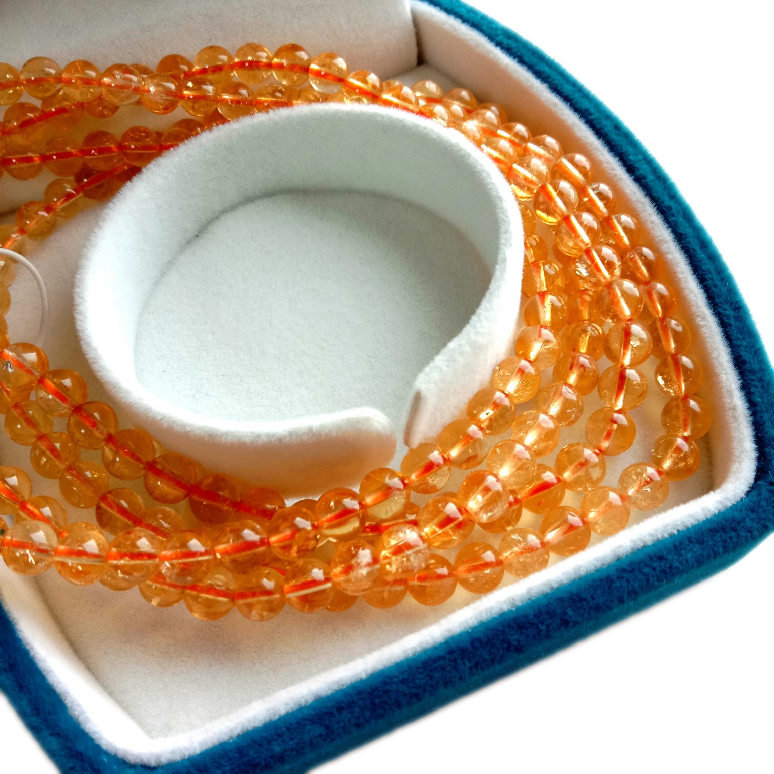 6mm ನ್ಯಾಚುರಲ್ 3A ಸಿಟ್ರಿನ್ ಪಾಲಿಶ್ ಮಾಡಿದ ರೌಂಡ್ ಮಣಿಗಳು 16 ಇಂಚಿನ ಸ್ಟ್ರಾಂಡ್ 12