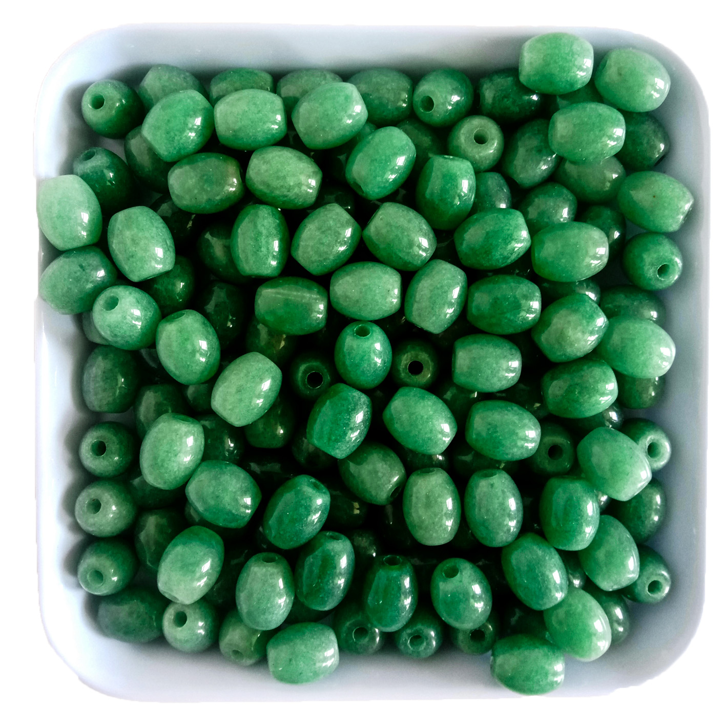 अचम्मको गुणस्तरको हरियो एभेन्चुरिन रत्न क्याबोचन गोलो ढिलो मोती प्वाल भएको १४*१२ मिमी पालिस एभेन्चुरिन स्टोन 17