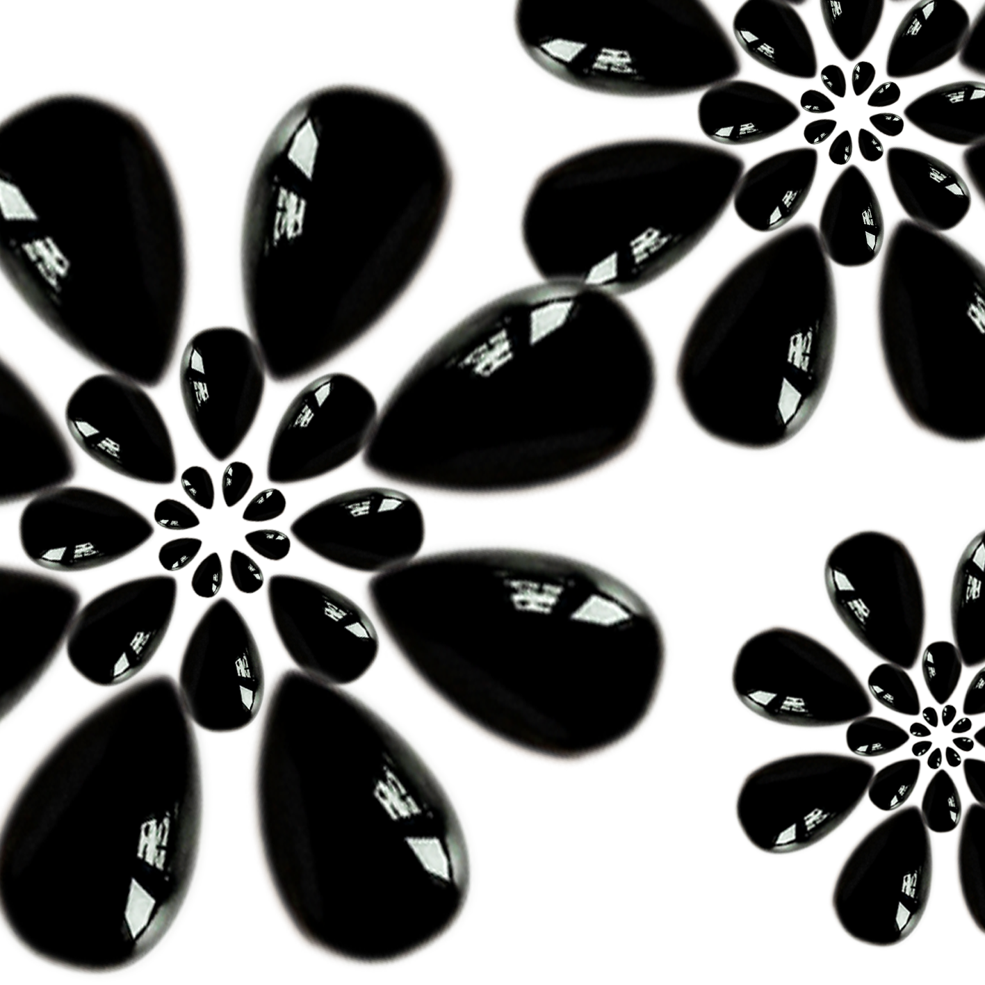 5mm * 8 mm ធម្មជាតិ គុណភាពល្អ អ្នករចនាដ៏អស្ចារ្យ ខ្មៅ Agate Cabochon រលោងស្អាត ត្បូងគ្រីស្តាល់ Agate ខ្មៅរលោង សម្រាប់គ្រឿងអលង្ការ 11