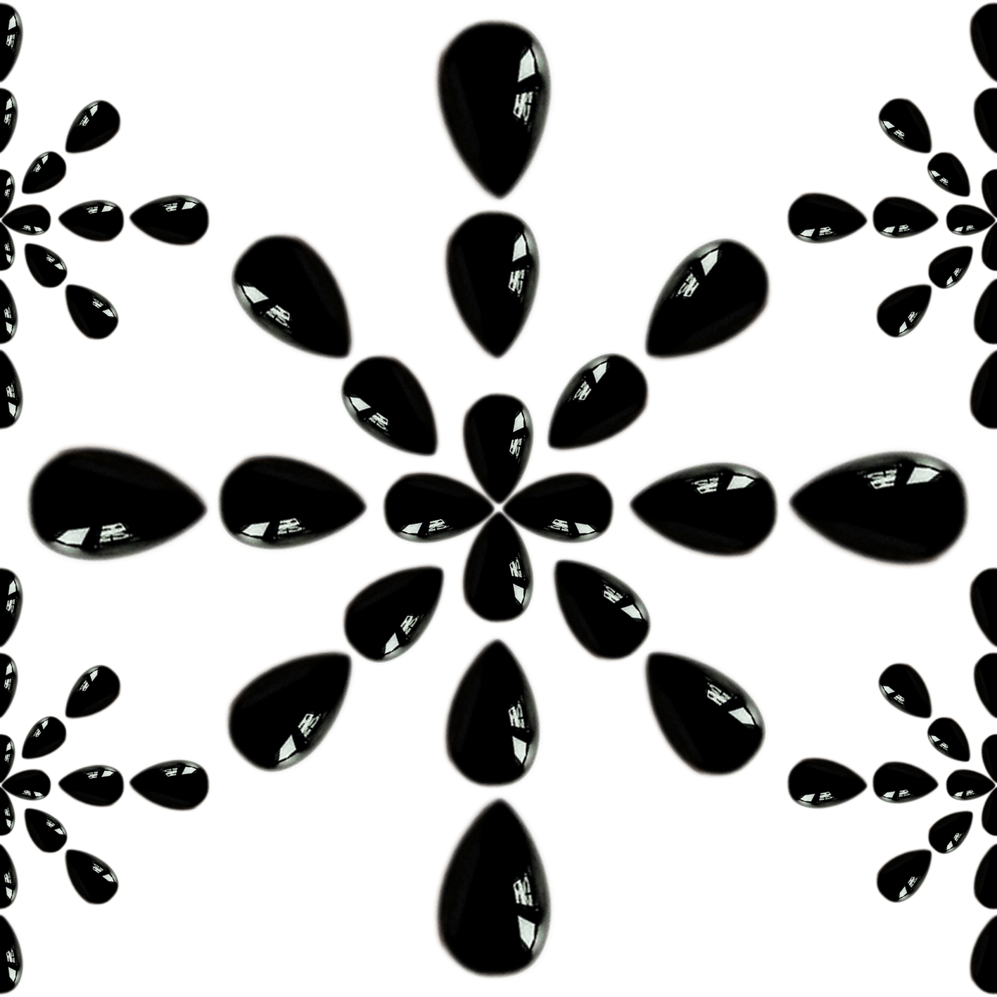 5mm * 8 mm ធម្មជាតិ គុណភាពល្អ អ្នករចនាដ៏អស្ចារ្យ ខ្មៅ Agate Cabochon រលោងស្អាត ត្បូងគ្រីស្តាល់ Agate ខ្មៅរលោង សម្រាប់គ្រឿងអលង្ការ 13