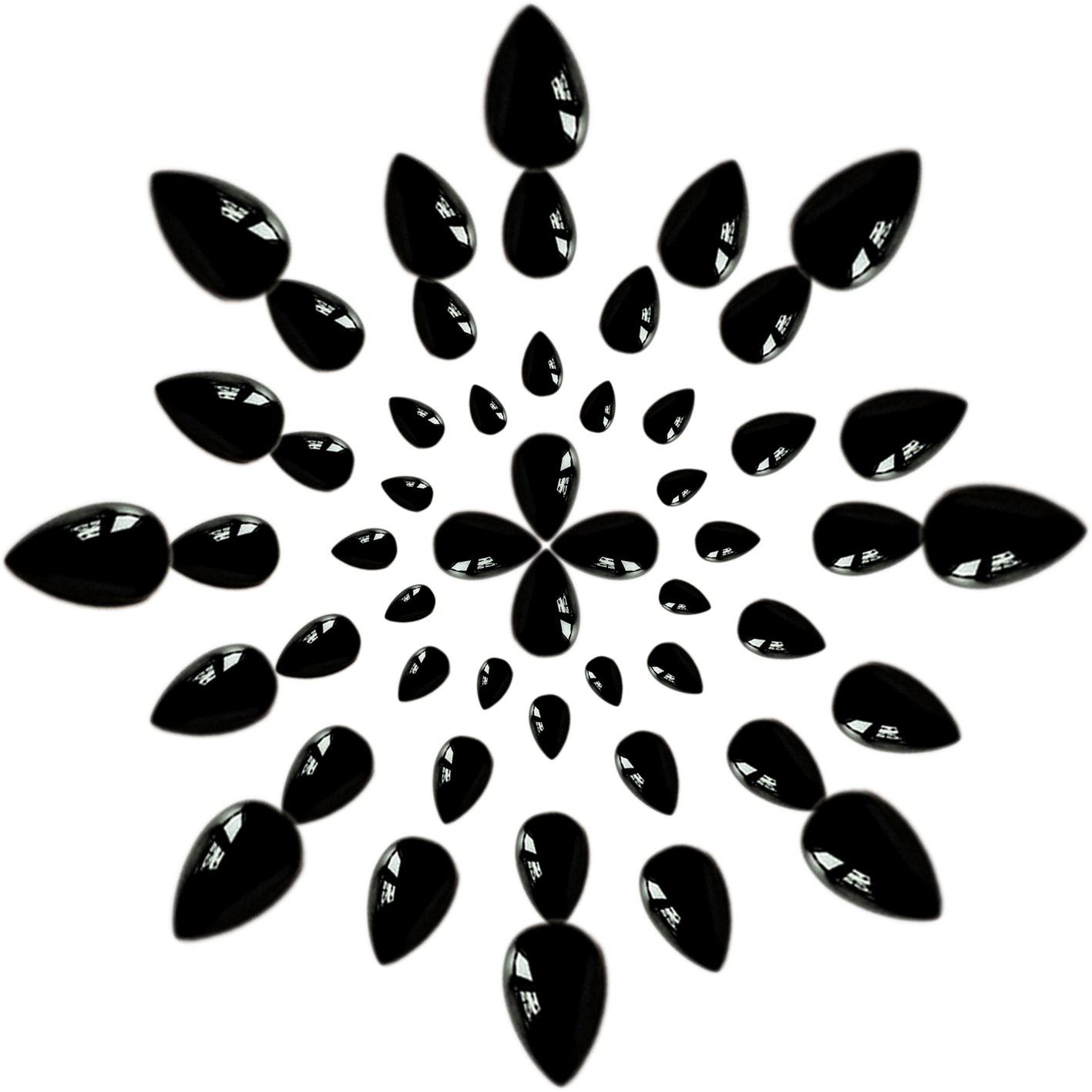 5mm * 8 mm ធម្មជាតិ គុណភាពល្អ អ្នករចនាដ៏អស្ចារ្យ ខ្មៅ Agate Cabochon រលោងស្អាត ត្បូងគ្រីស្តាល់ Agate ខ្មៅរលោង សម្រាប់គ្រឿងអលង្ការ 15