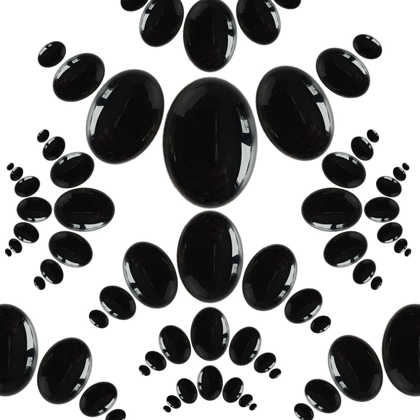 13mm * 18mm Black Agate oval udi ezigbo Cabochon Natural Stone Agate Jewelry Ime Gemstone 9