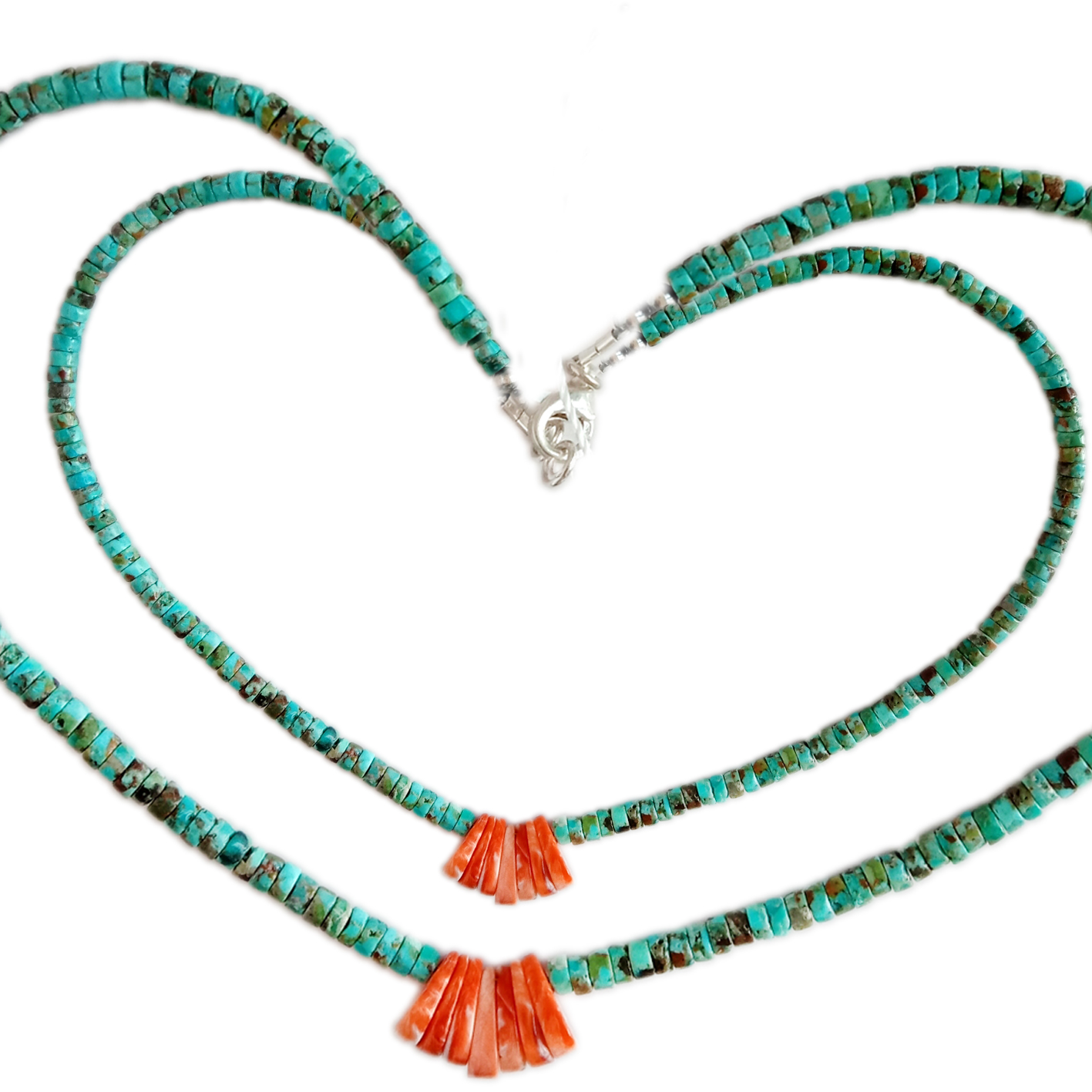 4mm يېشىل تەبىئىي تۇركۇزا تۇرۇبىسى شەكىللىك مونچاق ئاپېلسىن Spiny Oyster قېپى نېپىز تۇرخۇن بويۇن 9