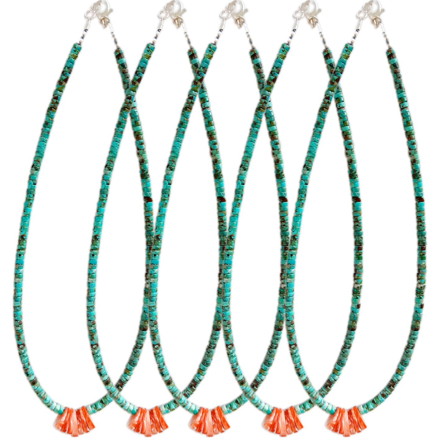 4mm يېشىل تەبىئىي تۇركۇزا تۇرۇبىسى شەكىللىك مونچاق ئاپېلسىن Spiny Oyster قېپى نېپىز تۇرخۇن بويۇن 11