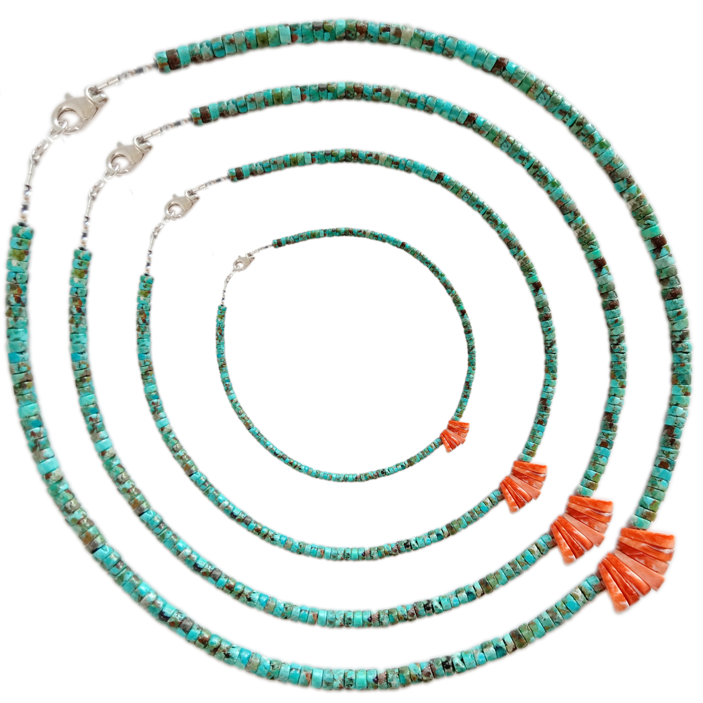 4mm يېشىل تەبىئىي تۇركۇزا تۇرۇبىسى شەكىللىك مونچاق ئاپېلسىن Spiny Oyster قېپى نېپىز تۇرخۇن بويۇن 12