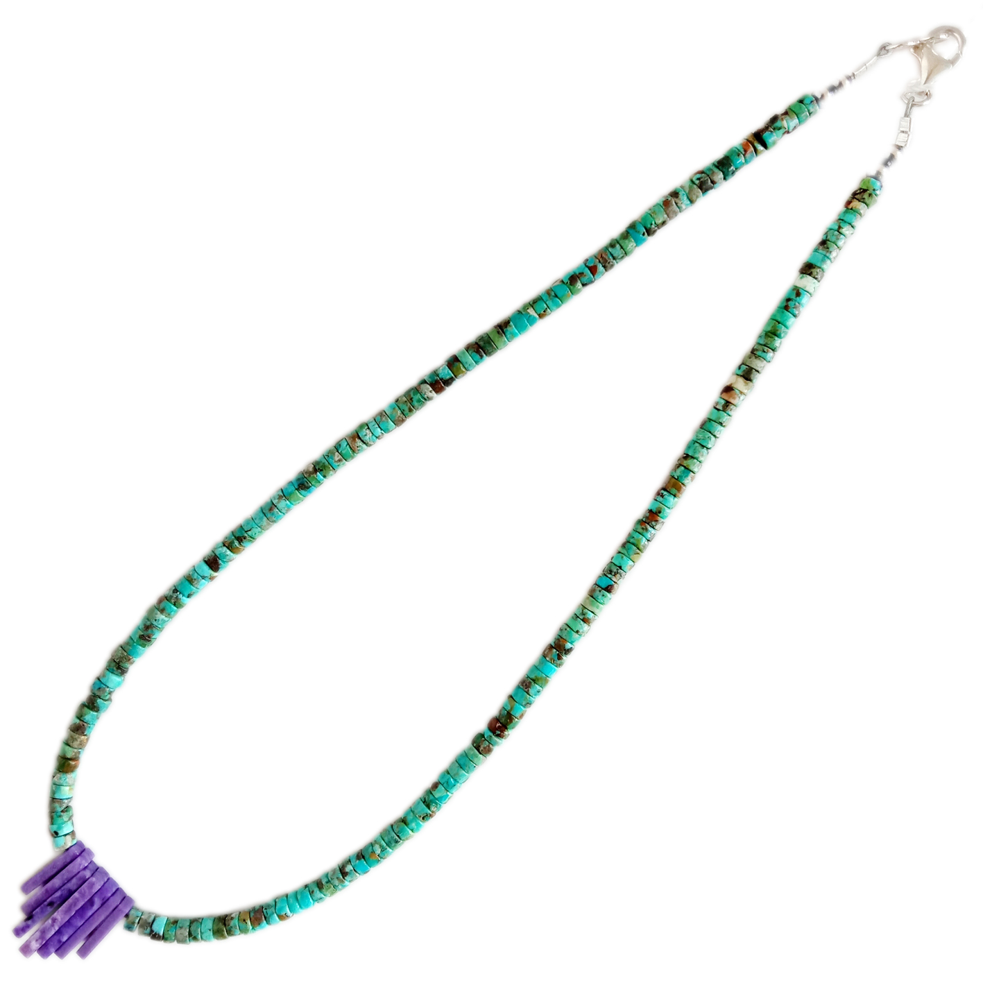 5mm Natural turquoise mikanda yokhala ndi mkanda wa Charoite wopangidwa ndi manja Mphatso Zapadera Za Azimayi 9